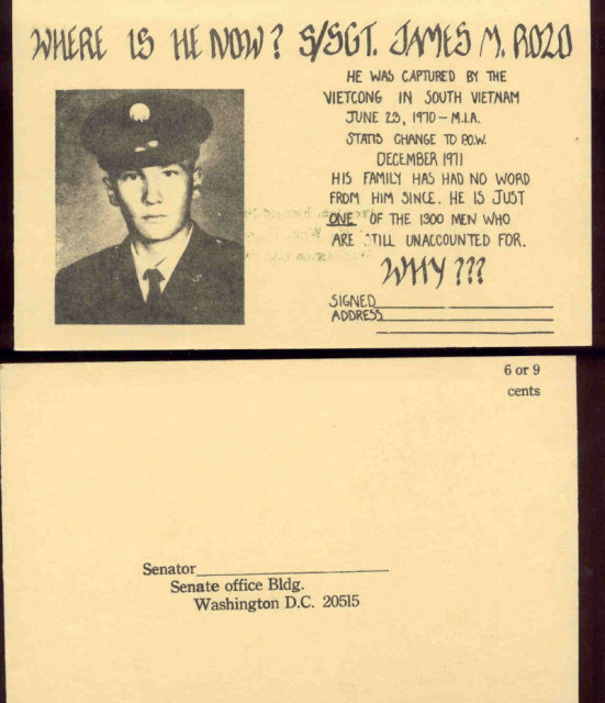 MIA Vietnam Postcard
