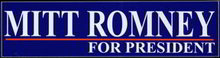 Mitt Romney Bumper Sticker