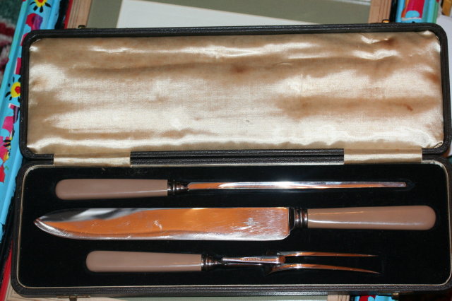 Bakelite Carving Set in Box