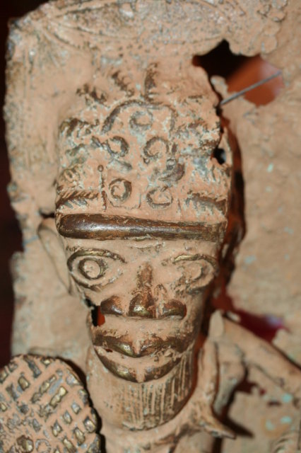 Nigerian Bronze Warrior Plaque