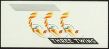 Three Twins Art Deco Cigar Label