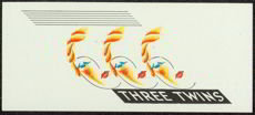 Three Twins Art Deco Cigar Label
