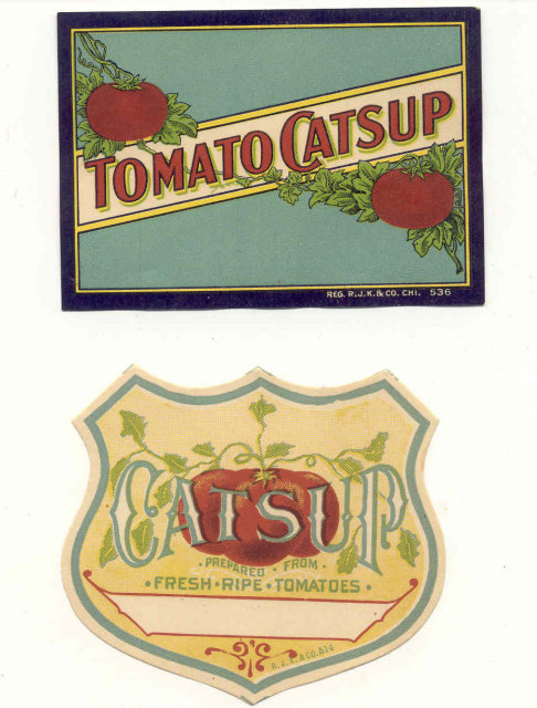 Early Ketchup labels
