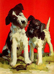 Puzzled Puppy Dog Print
