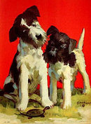 Puzzled Puppy Dog Print