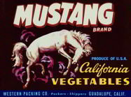 Mustang California Label