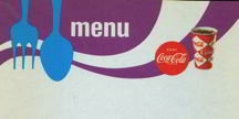 Coca-Cola Soda Menu Sheet
