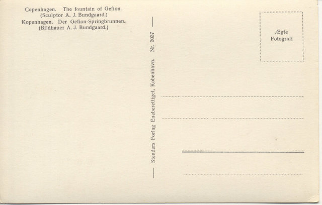 Copenhagen Unused Postcard