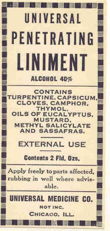 Liniment RX Label