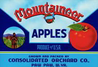 Mountaineer Apple Crate Label