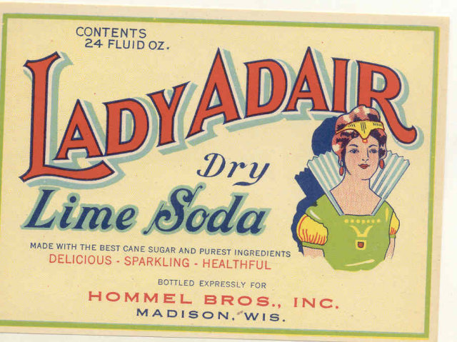 Lady Adair Soda Label