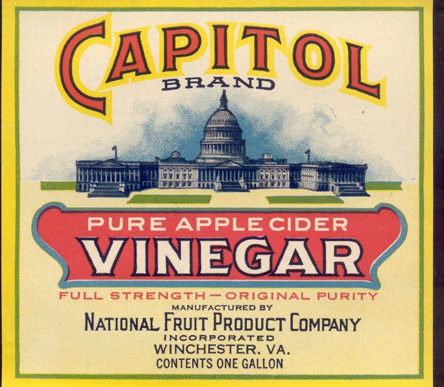 Capitol Vinegar Label