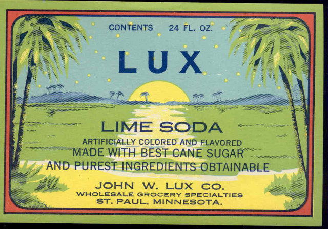 Lux Lime Soda Label