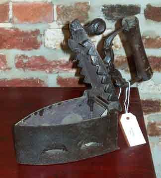Antique Cast Iron Coal Clothes Iron