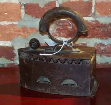 Antique Cast Iron Coal Clothes Iron