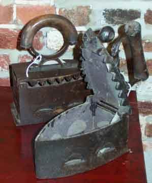 Antique Cast Iron Coal Clothes Iron