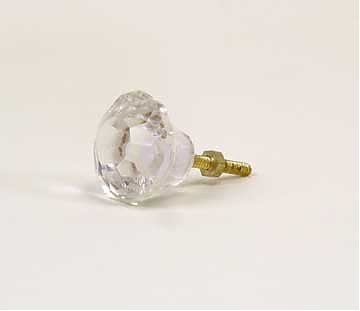 Glass Drawer Pulls - Clear 1.25