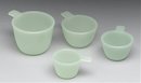 Glass Measure Cups in Jade