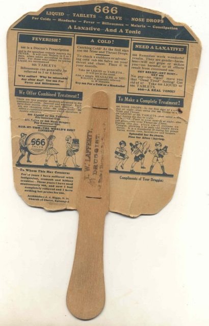 Laxative Advertising Fan 1900s
