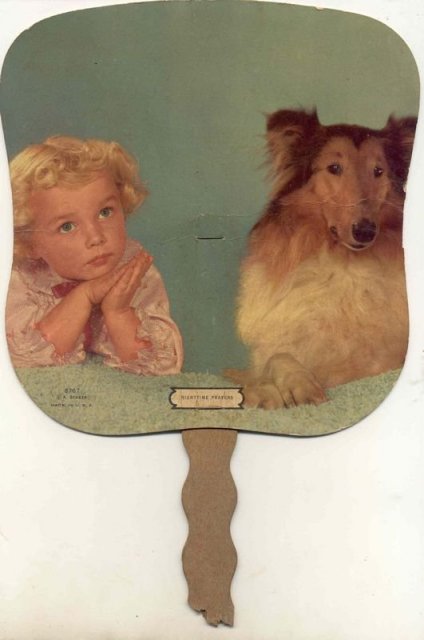 Nightime Prayers Fan 1950s