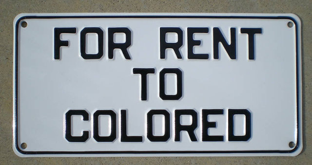 Rent to Colored Metal Sign