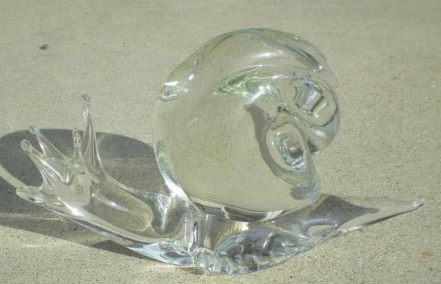 Zanetti Crystal Snail Sculpture