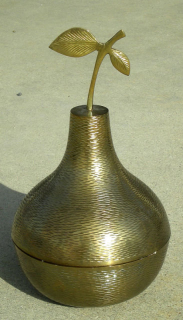 Brass Pear Container