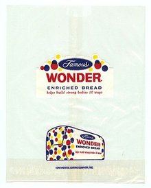 Wonder Bread Wrapper Bags 1950s
