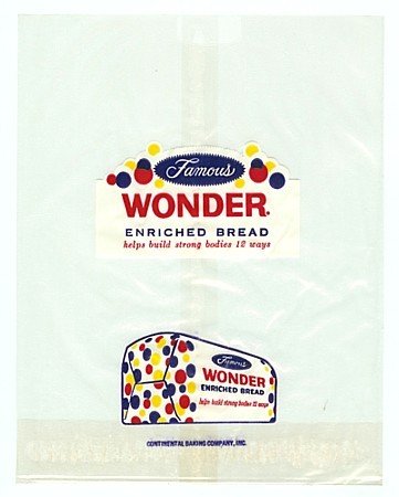 Wonder Bread Wrapper Bags 1950s