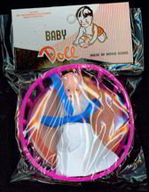 Dimestore Baby Doll in Basket Toy