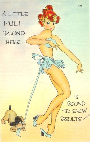 Pin-Up Linen Postcards Unused 1940s