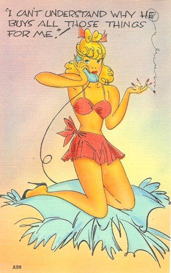Pin-Up Linen Postcards Unused 1940s