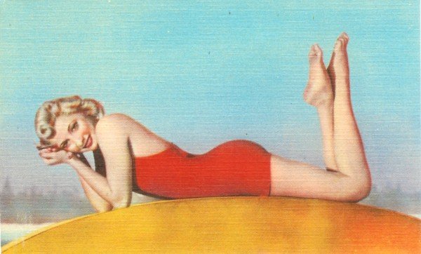 Pin-Up Linen Postcards Unused 1940s