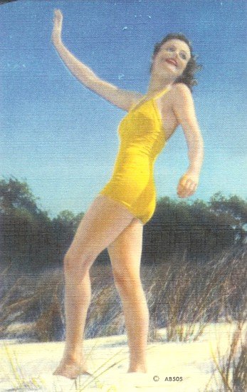 Pin-Up Linen Postcards Unused 1940s