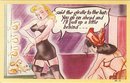 Girdle Pinup Comical Postcards