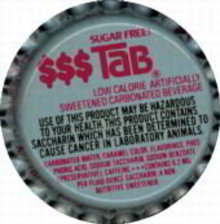Diet Tab Soda Bottle Cap 1970s