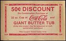 Coca Cola Movie Popcorn Coupon 1970s