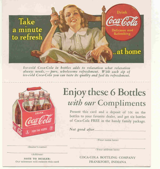 Coca-Cola Carton Coupon 1940s