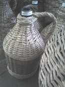 Wine Jug in Woven Basket