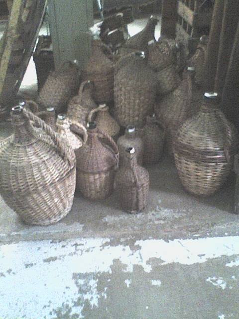 Wine Jug in Woven Basket