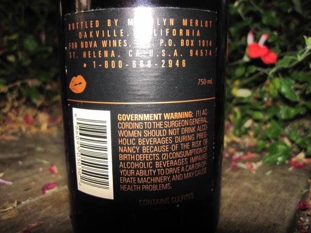1995 Marilyn Monroe Red Wine Bottle Unopened