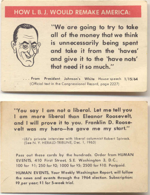 LBJ Comical Card