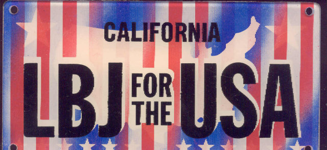 LBJ Flasher License Plate Novelty