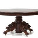 Antique Carved Round French Hunt Table