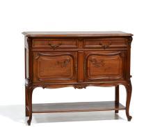 Antique Louis XV Walnut Carved Sideboard