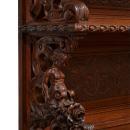 Hand Carved French Antique Hunt Sideboard Cabinet