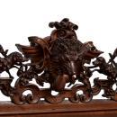 Hand Carved French Antique Hunt Sideboard Cabinet