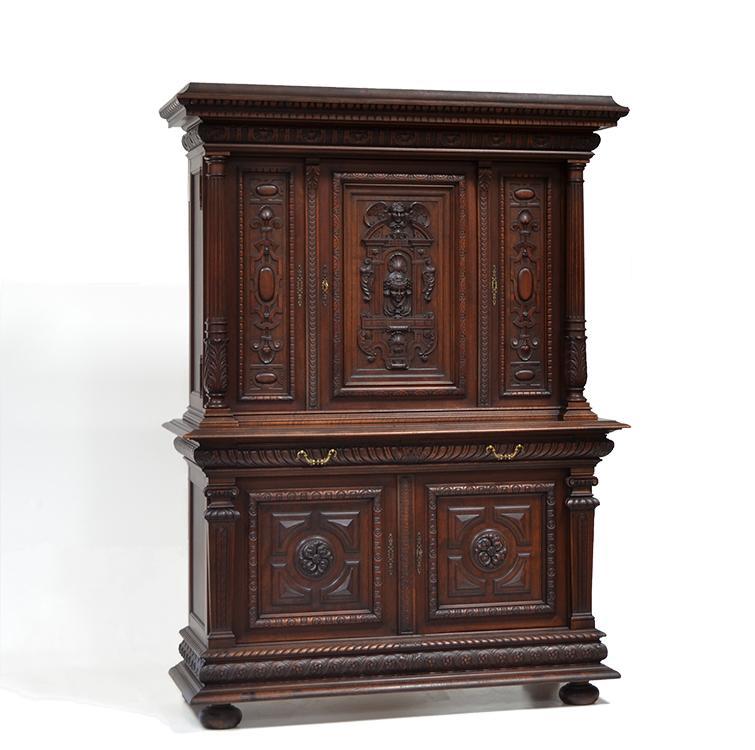 Antique French Carved Renaissance Cabinet Buffet