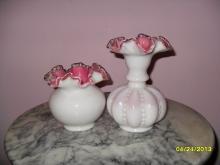 hobnail fluted vase 4 and a Hobnail ruffled edge