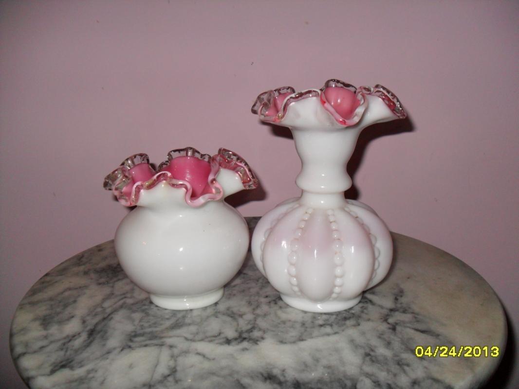 hobnail fluted vase 4 and a Hobnail ruffled edge